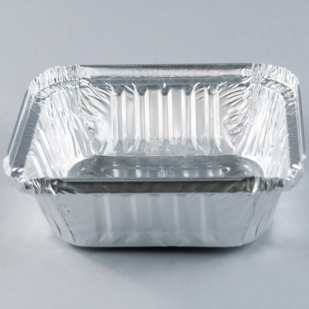 2000 x Aluminum Foil Containers with Lids Rectangular for Storage