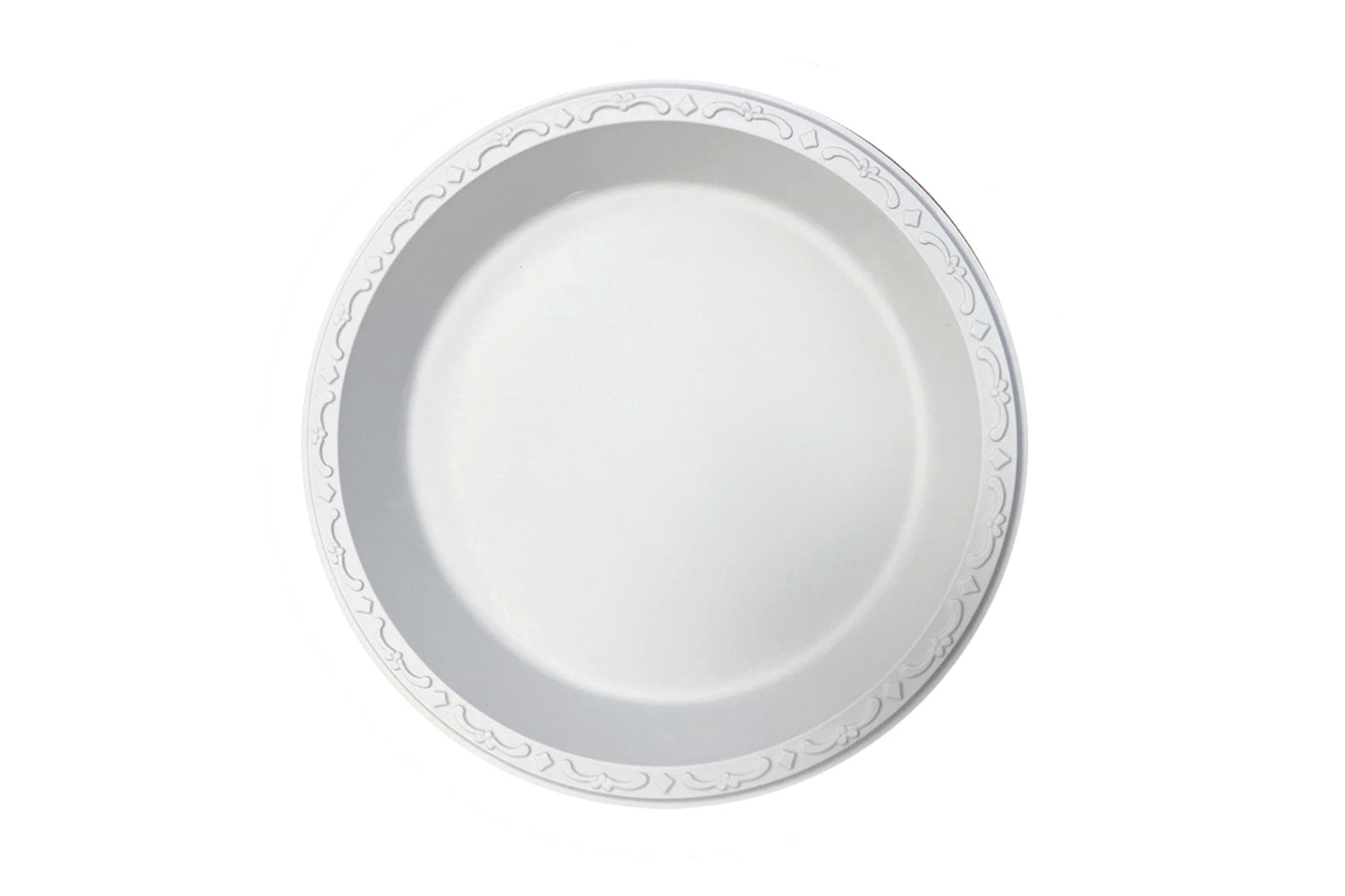 Ecopax Pebble Plate White 1-Compartment 9 inch (PP091) - 400 Count