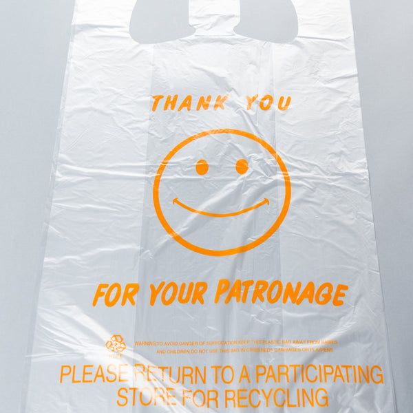 1/6 Clear Plastic Bags 12" x 7" x 22.5"  - Thank You For Your Patronage