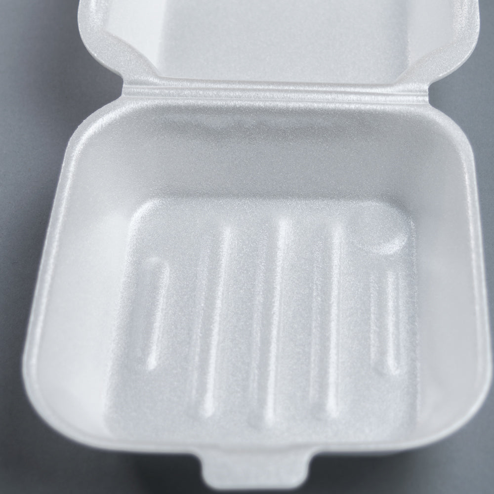 Ecopax Small Foam Snack Container 5" x 5" x 2.5" Pearl White - 500/Case