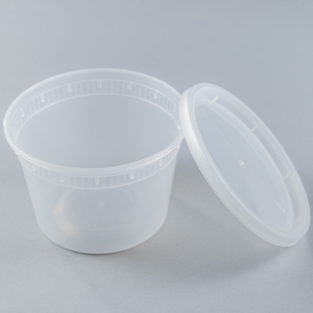 Fineline Setting 17CPDLC16 16 Ounce Deli Container with Lid - 240