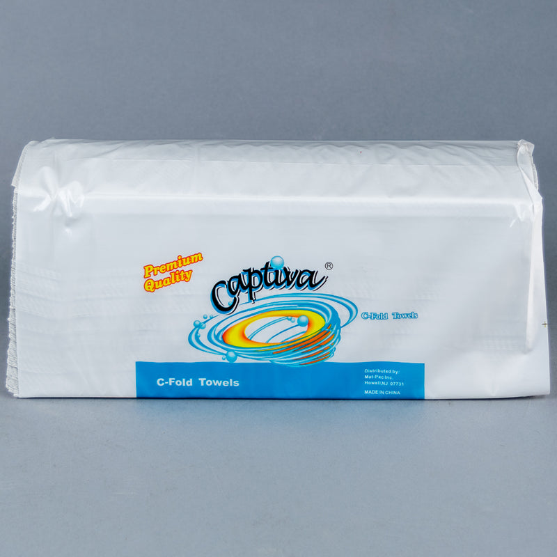 Captiva 1 Ply C-Fold Towel Bleached - 2400/Case
