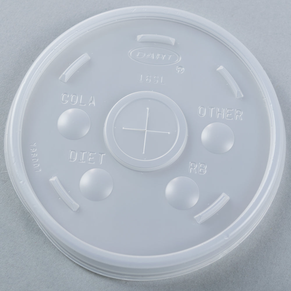 Dart Solo 16SL Translucent Lid with Straw Slot - 1000/Case