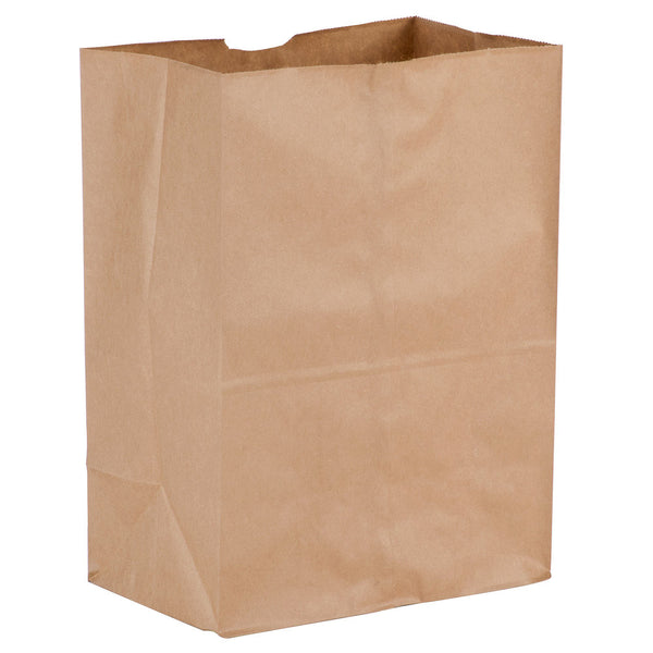 Duro 1/8 Kraft Brown Paper Shorty Barrel Bag - 500/Bundle