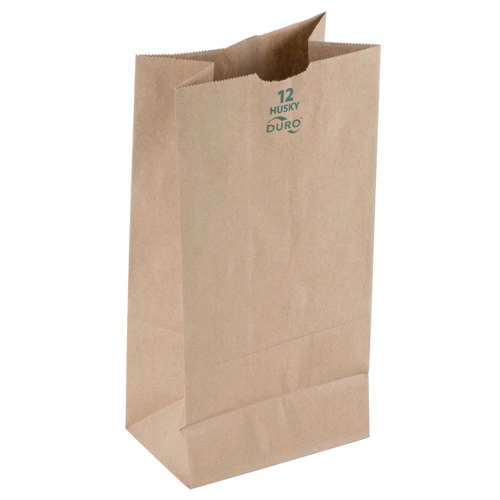 Duro 12 lb. Kraft Husky Heavy Duty Brown Paper Bag - 500/Bundle