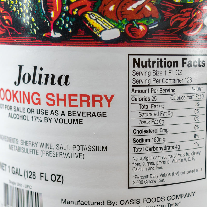Jolina Cooking Sherry Wine 1 Gallon - 4/Case