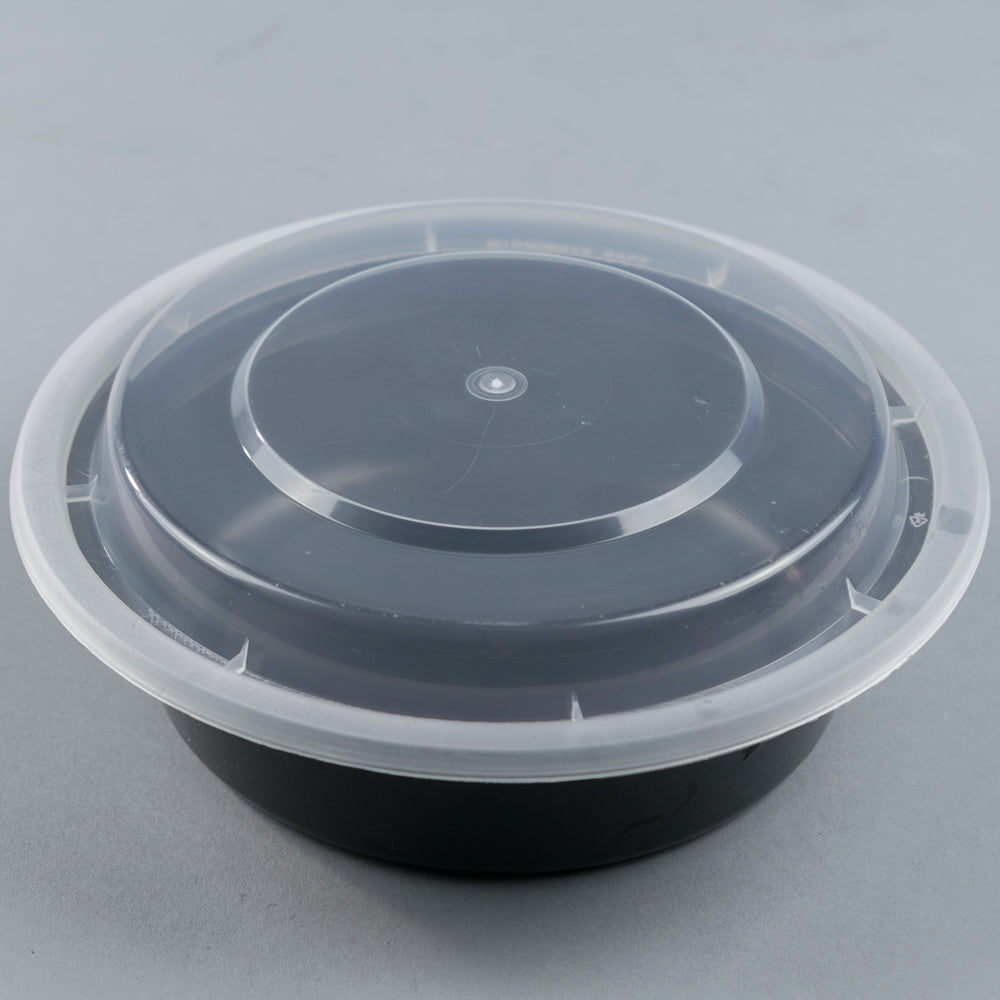 TT 818 6" Round Container Combo Black - 150/Case