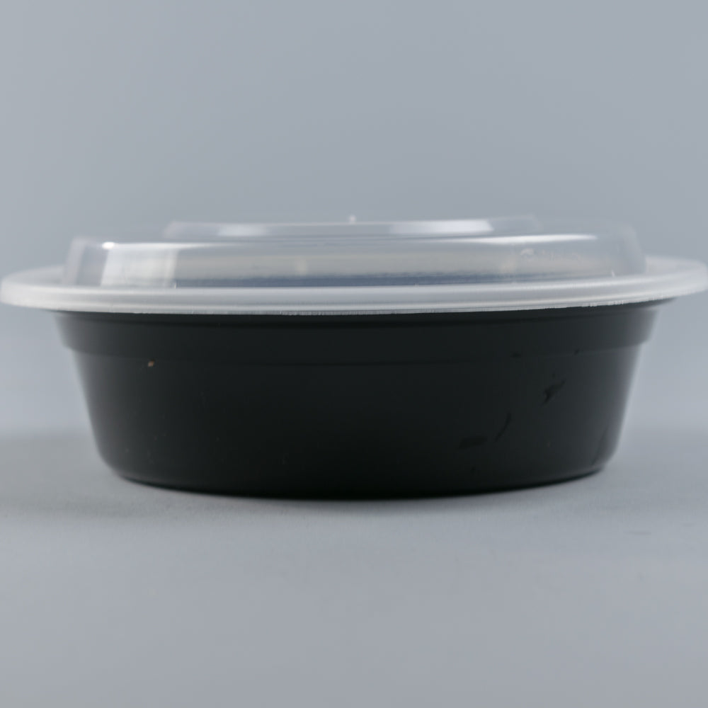 TT 818 6" Round Container Combo Black - 150/Case