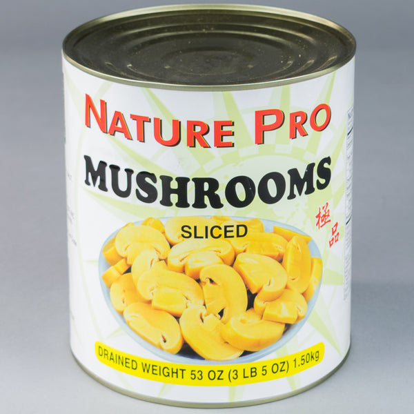 Nature Pro Sliced Mushrooms 3 lb 5 oz (53 oz.) - 6/Case