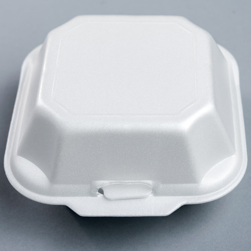 Ecopax PP225 Sandwich White Plastic Hinged Containers 250 / Case