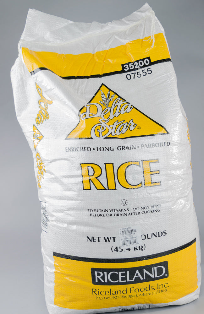 Delta Star Rice Par Boiled Riceland Delta Star Parboiled Rice -100 lb