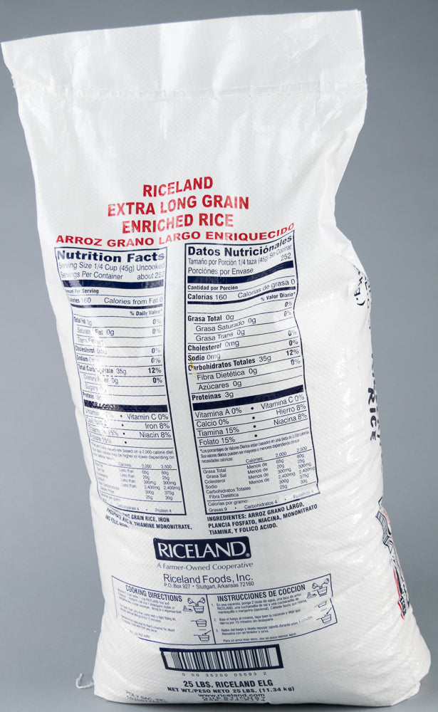 Riceland Extra Long Grain - 25 lb
