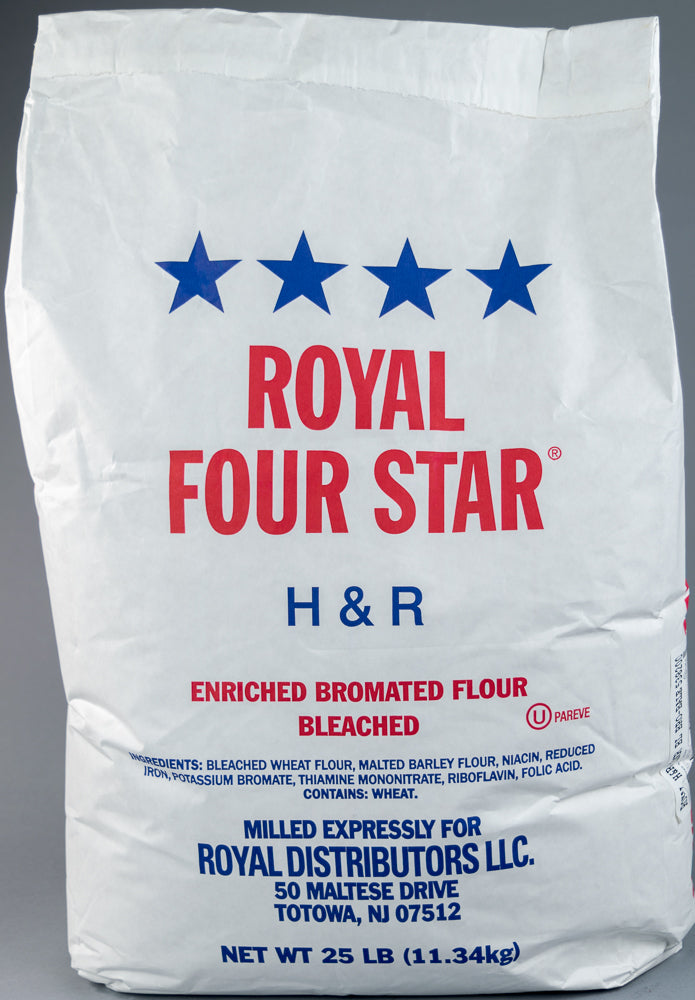 Royal Four Star H&amp;R Enriched Bromated Flour, 25 lb - 2 Pack