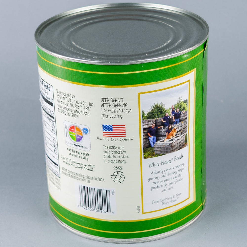 White House Apple Sauce 108 oz - 6/Case