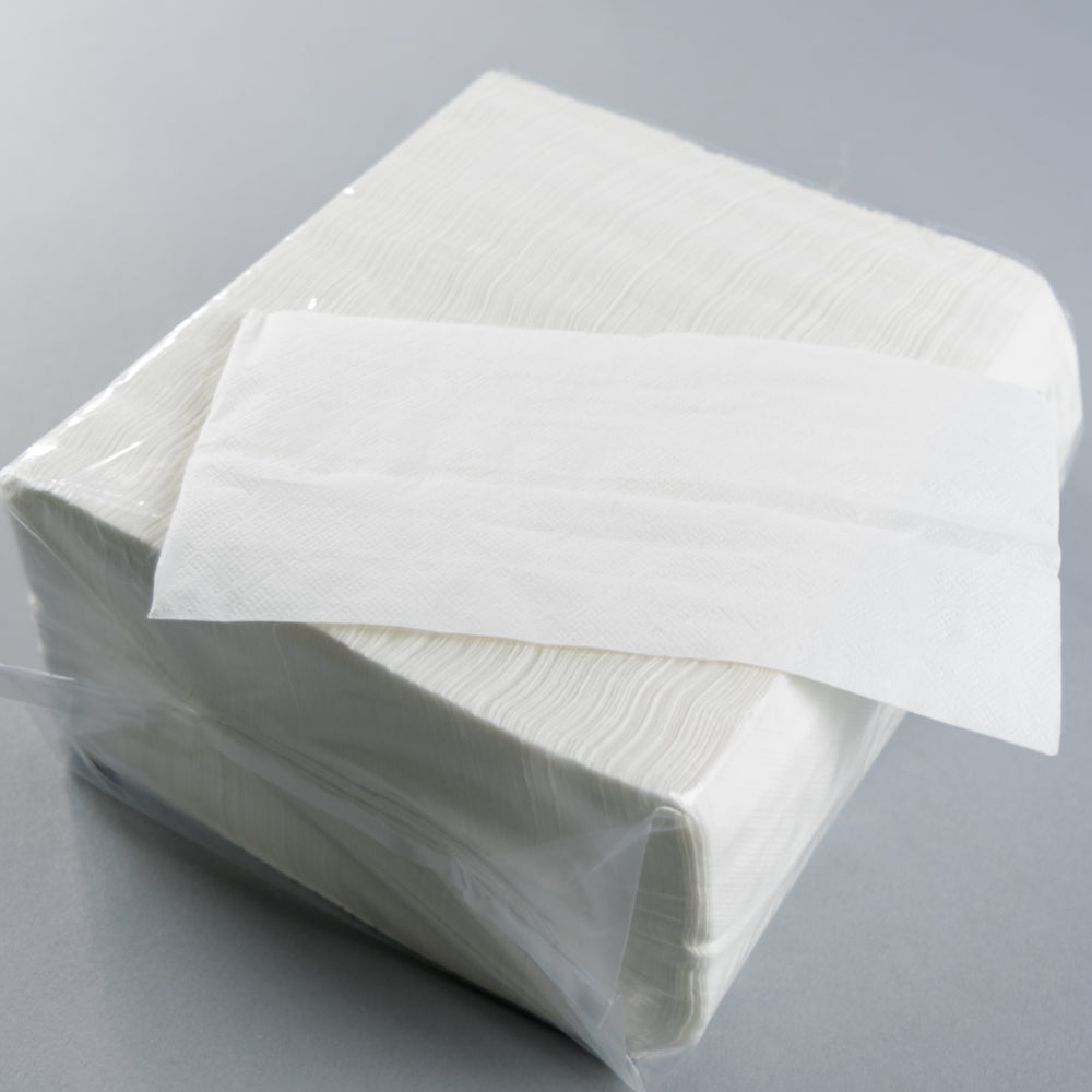 Low Fold Napkins 3 3/8" x 4 7/8" White (One ply) - 8000/Case