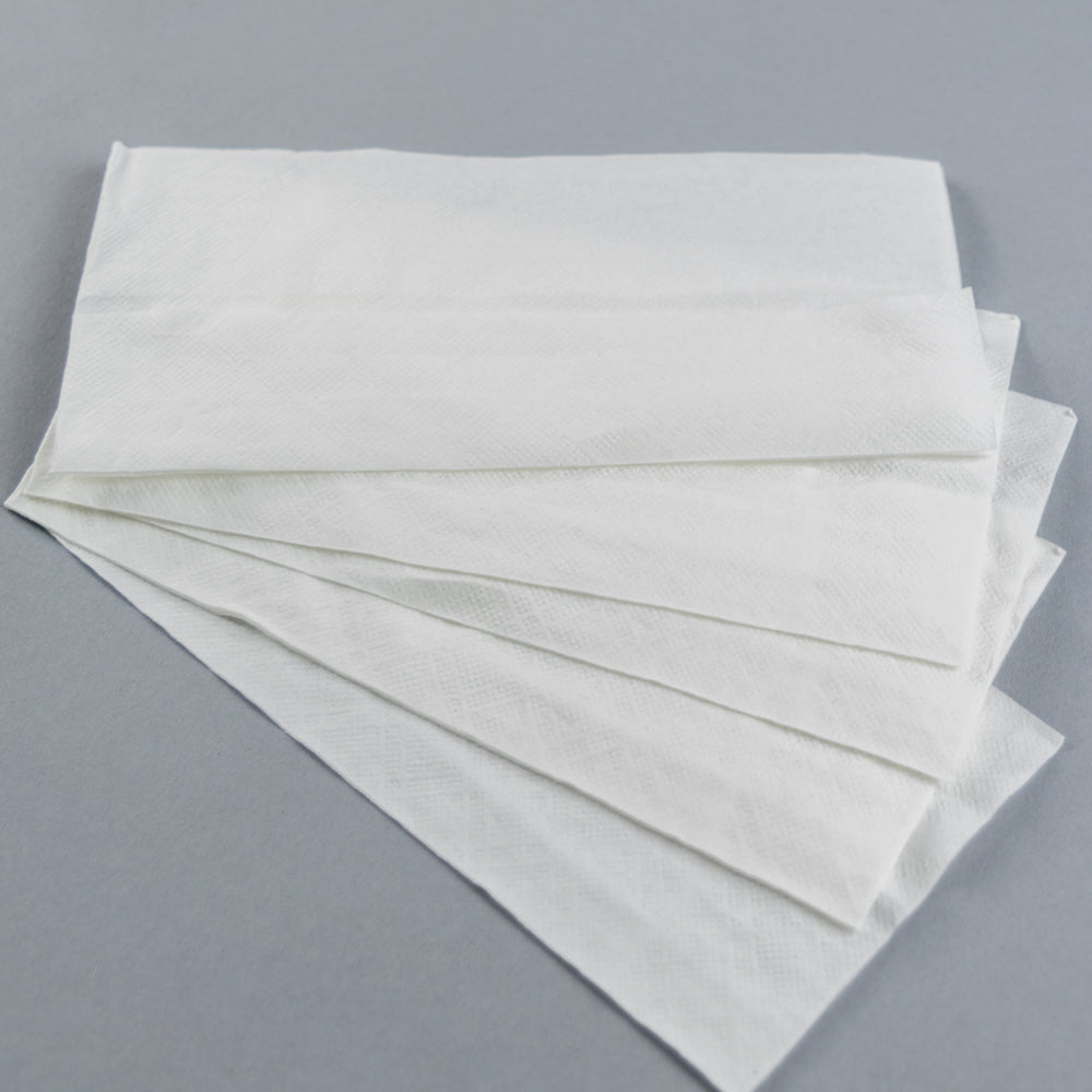 Low Fold Napkins 3 3/8" x 4 7/8" White (One ply) - 8000/Case